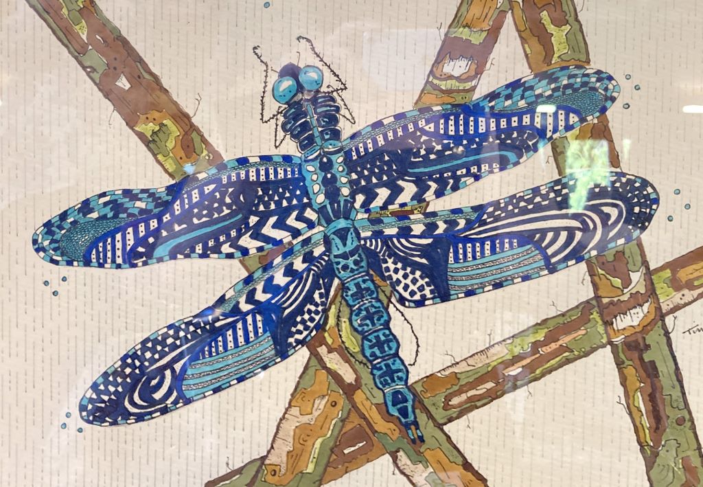 Blue dragonfly